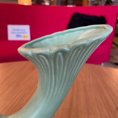HAEGER Vint. Green Horn Vase