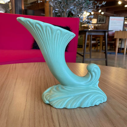 HAEGER Vint. Green Horn Vase