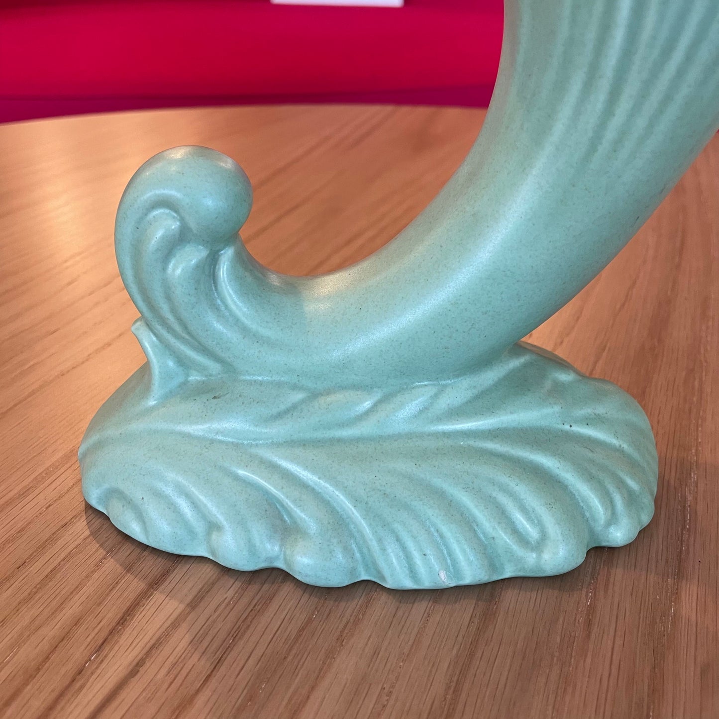HAEGER Vint. Green Horn Vase