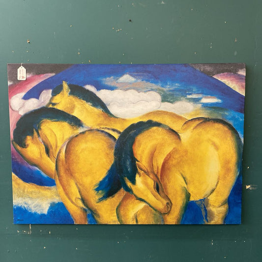 F.MARC Yellow Horses Canvas Print ART