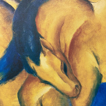 F.MARC Yellow Horses Canvas Print ART