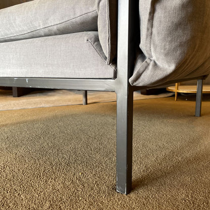Metal Frame Grey Fabric Slinged Arm Chair U ACCENT CHAIRS