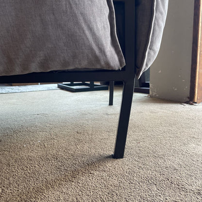 Metal Frame Grey Fabric Slinged Arm Chair AS IS U ACCENT CHAIRS