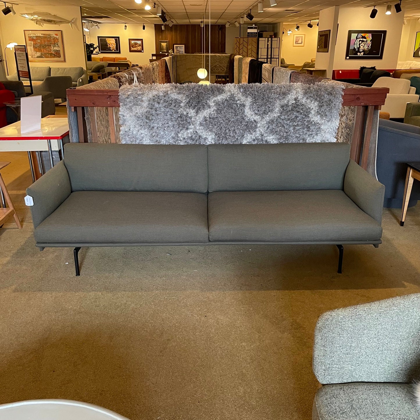 Outline Style Green/Grey Sofa U SOFAS