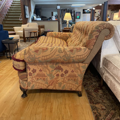 Carol Hicks Bolton Vintage Tufted Floral & Asian Upholstered Sofa U SOFAS