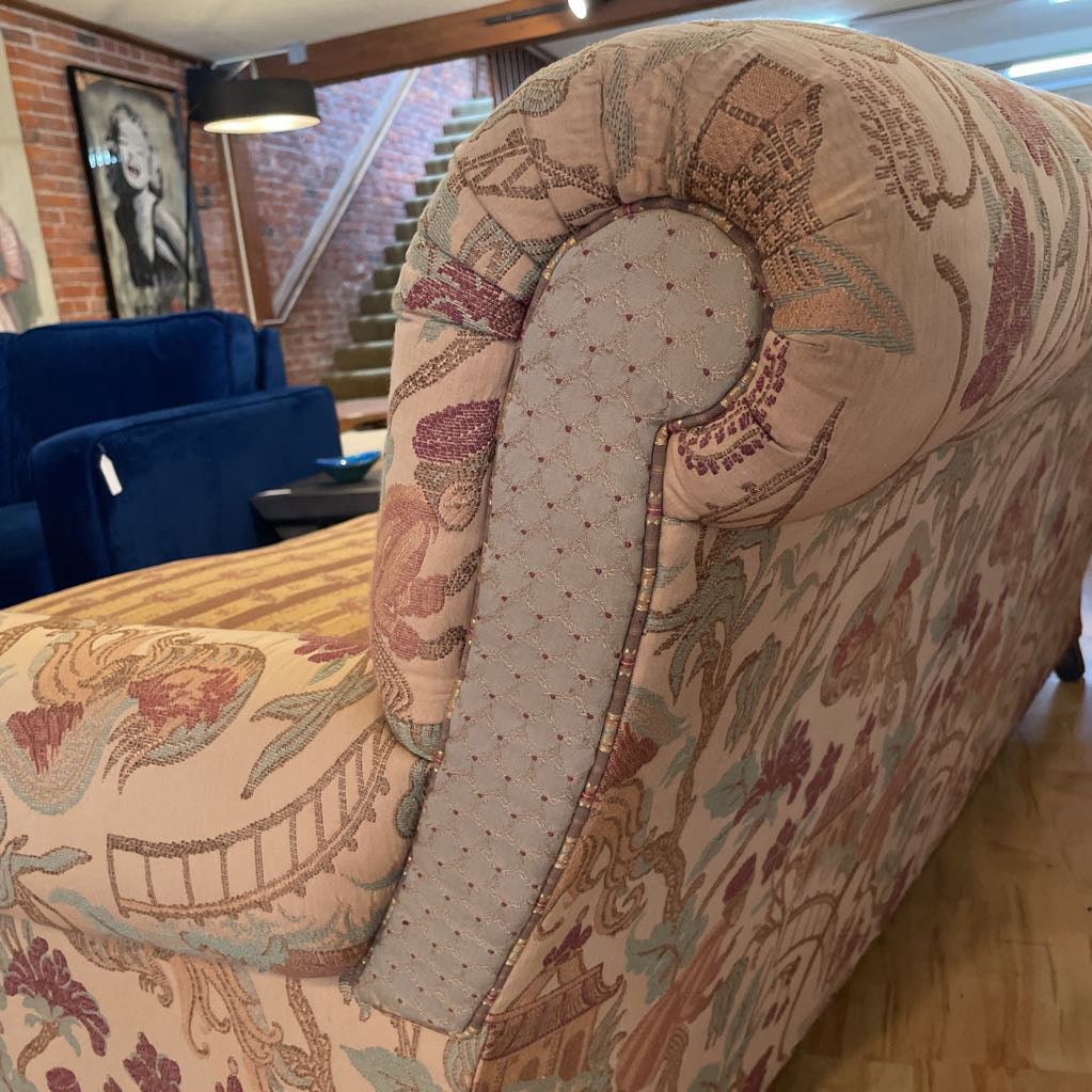 Carol Hicks Bolton Vintage Tufted Floral & Asian Upholstered Sofa U SOFAS
