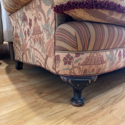 Carol Hicks Bolton Vintage Tufted Floral & Asian Upholstered Sofa U SOFAS