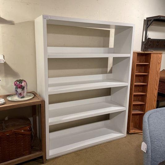 White 4 Tier Modern Bookcase
