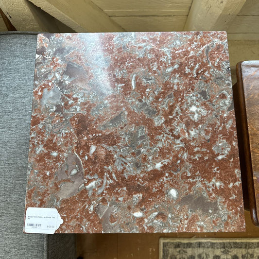 Belgian Side Tables w/Marble Top