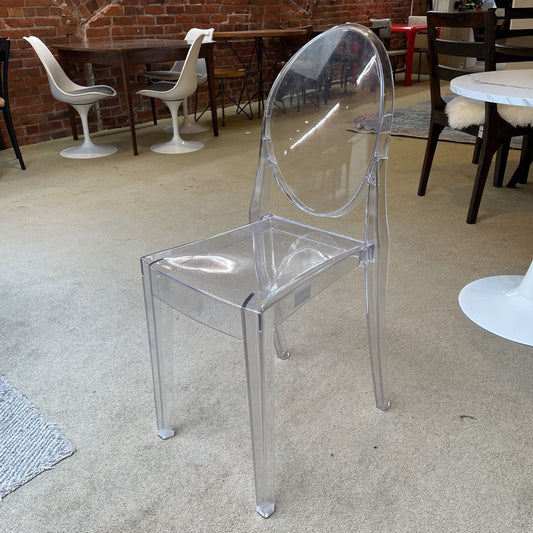 Clear Plastic Round Back Dining Chair