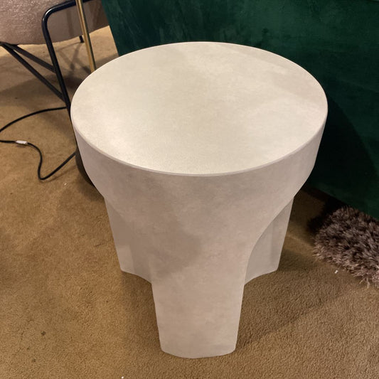 Curved Cement Side Table