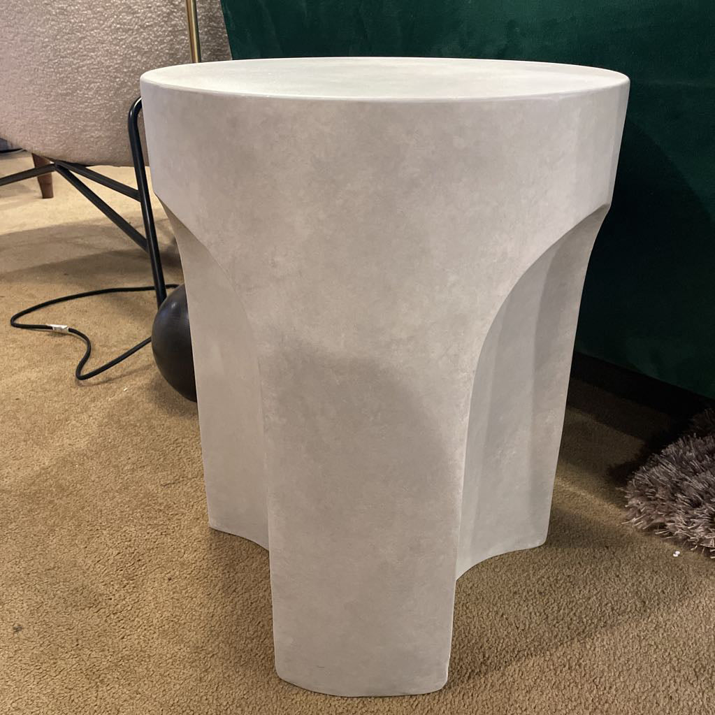 Curved Cement Side Table