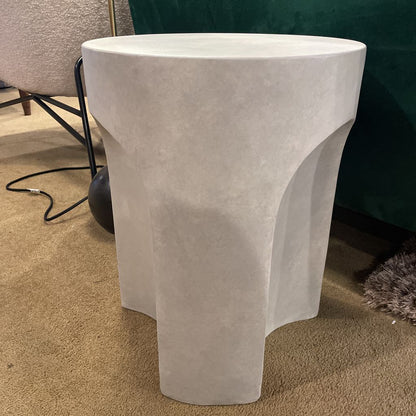 Curved Cement Side Table