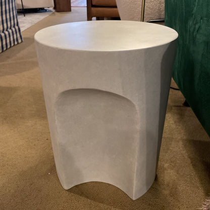 Curved Cement Side Table