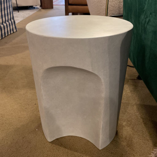Curved Cement Side Table