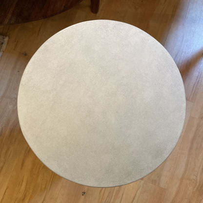 Narrow Curved Cement Side Table C SIDE TABLES