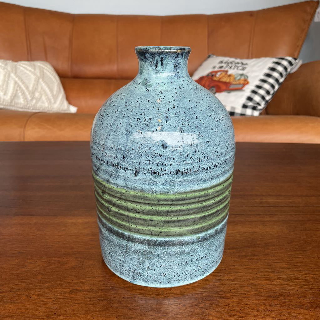 Blue Studio Pottery Jug with Handle