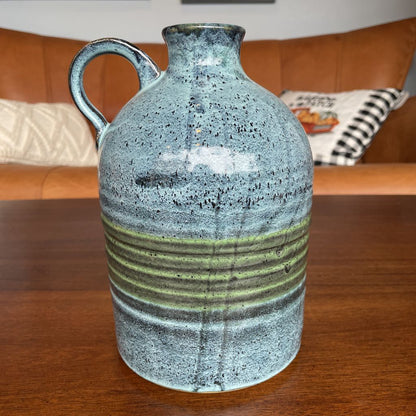 Blue Studio Pottery Jug with Handle