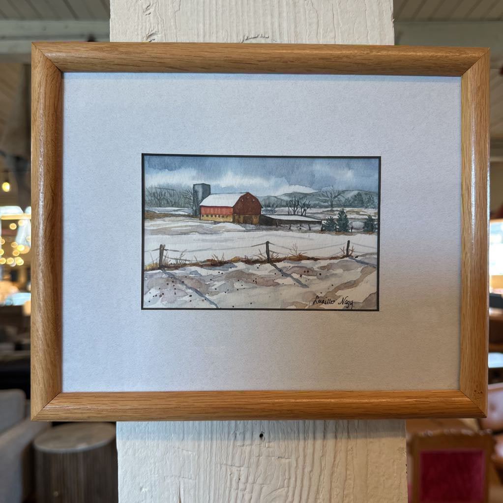 Winter Farm Scene ART