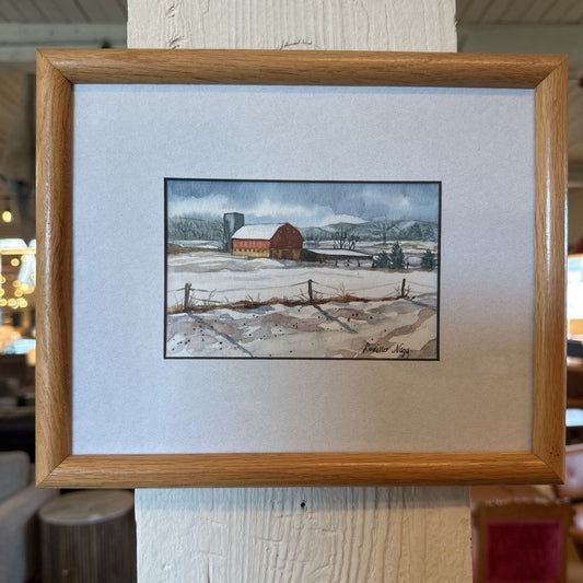 Winter Farm Scene ART