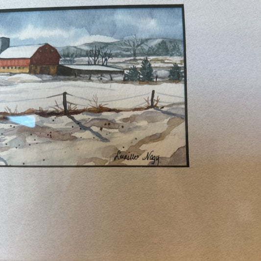 Winter Farm Scene ART