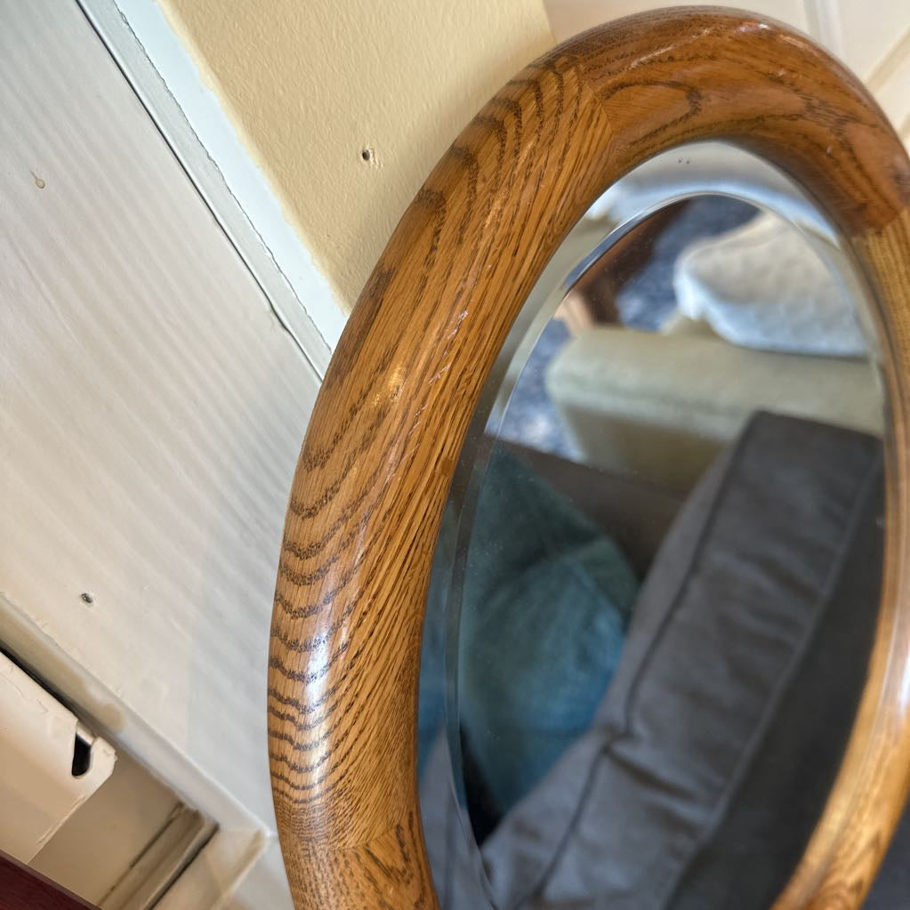Oval Wooden Mirror ART