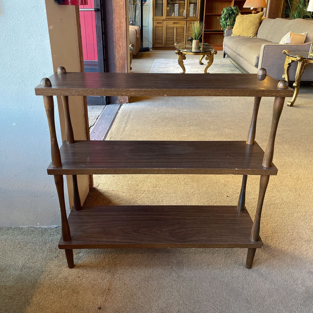 3 Tier Dark Wood Open Shelf