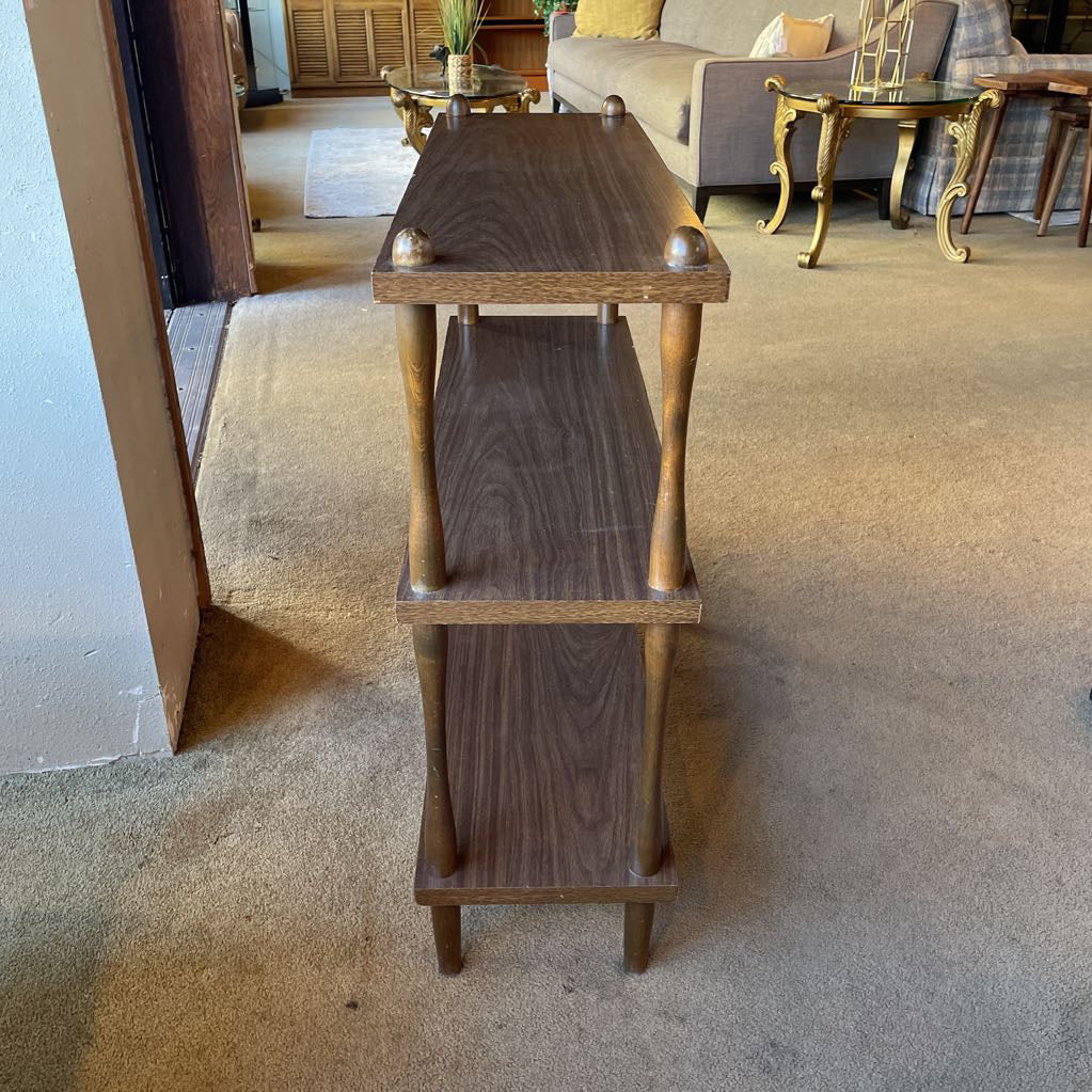 3 Tier Dark Wood Open Shelf
