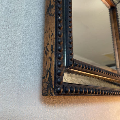 Heavy Square Mirror with Mottled Mirrored Frame C MIRRORS