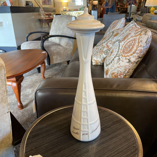 White 10th Anniversary Seattle World's Fair Space Needle Decanter