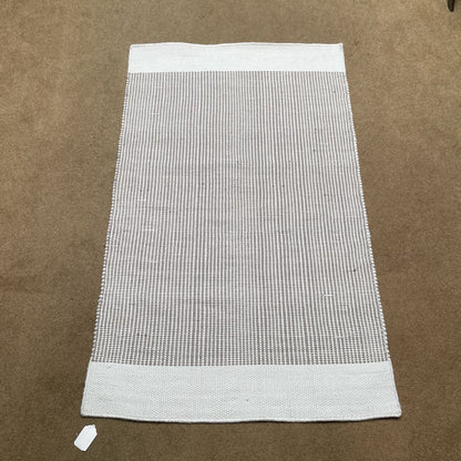 Grey and White Striped 2.5x5 Runner