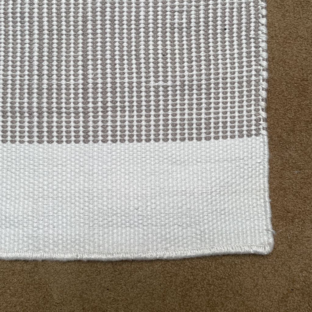 Grey and White Striped 2.5x5 Runner