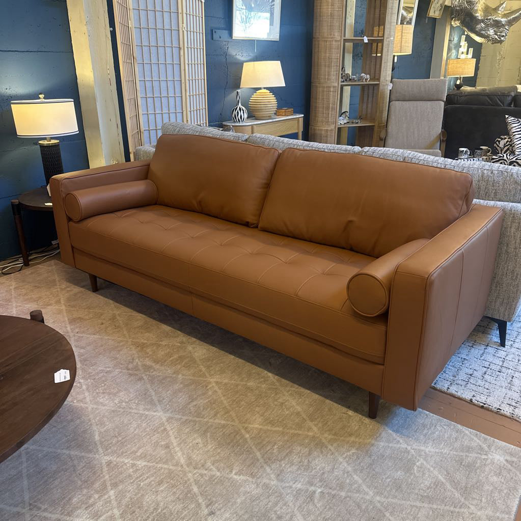 Malmo Terracotta Leather Sofa