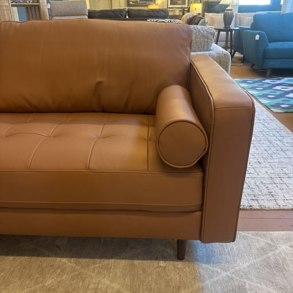 Malmo Terracotta Leather Sofa