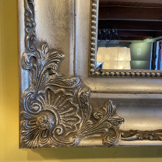 Large Silver Ornate Mirror