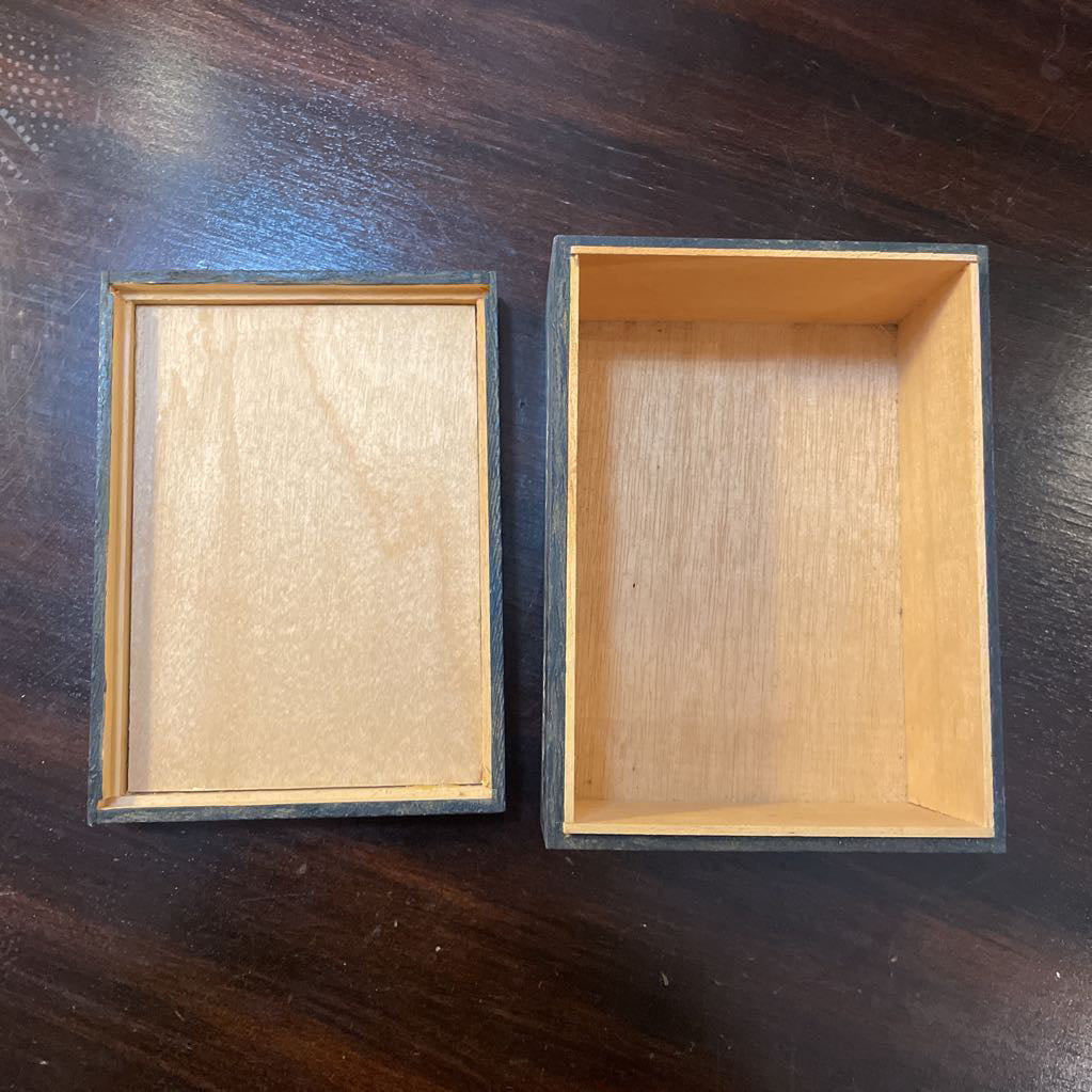 Norwegian Rosemaling Small Black Storage Box UNIQUE FINDS