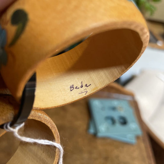Rosemaling Napkin Ring SET/4 UNIQUE FINDS