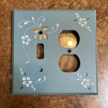 Blue Rosemaling Switch Plate Cover UNIQUE FINDS