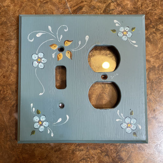 Blue Rosemaling Switch Plate Cover UNIQUE FINDS