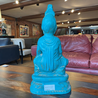 Heavy Green Seated Buddha Figure