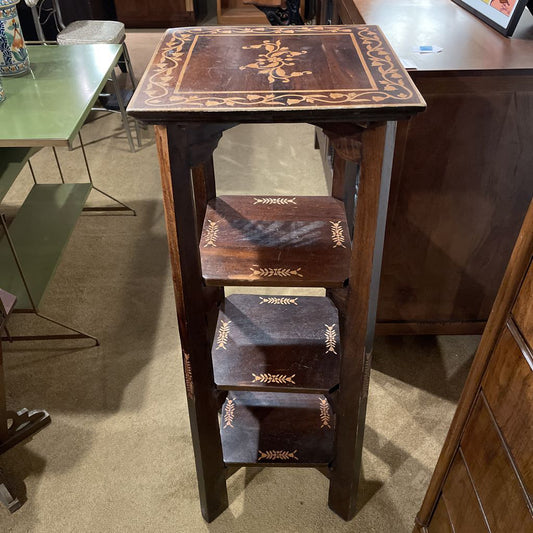 4 Tier wood Display Shelf with Inlay Details