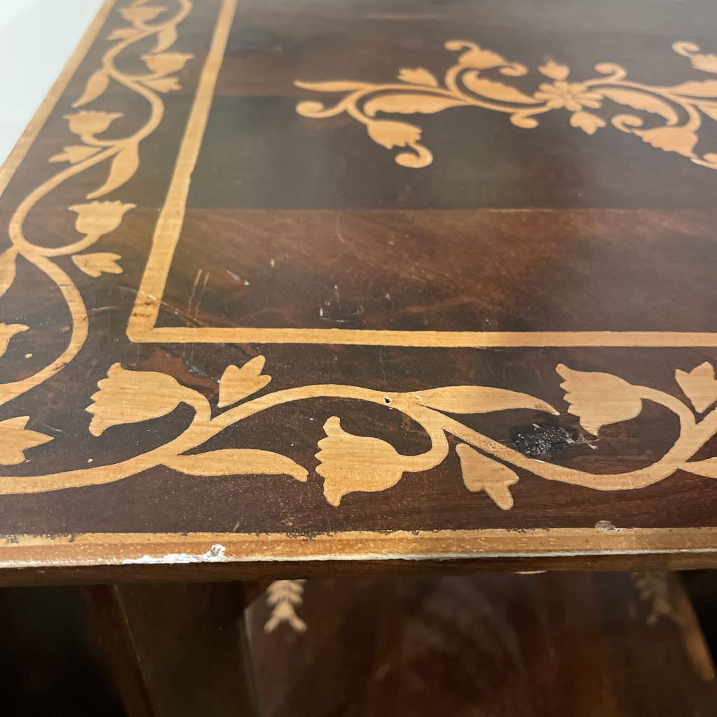 4 Tier wood Display Shelf with Inlay Details