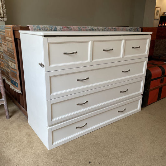 White Cabinet Front Full Size Murphy Bed C BED FRAMES