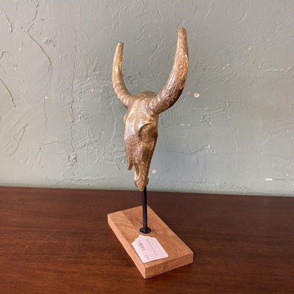 Mini Gold Steer Skull Decor UNIQUE FINDS