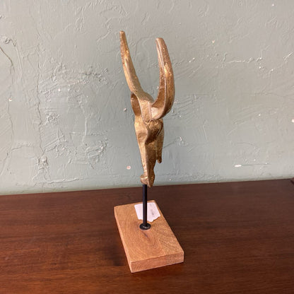 Mini Gold Steer Skull Decor UNIQUE FINDS