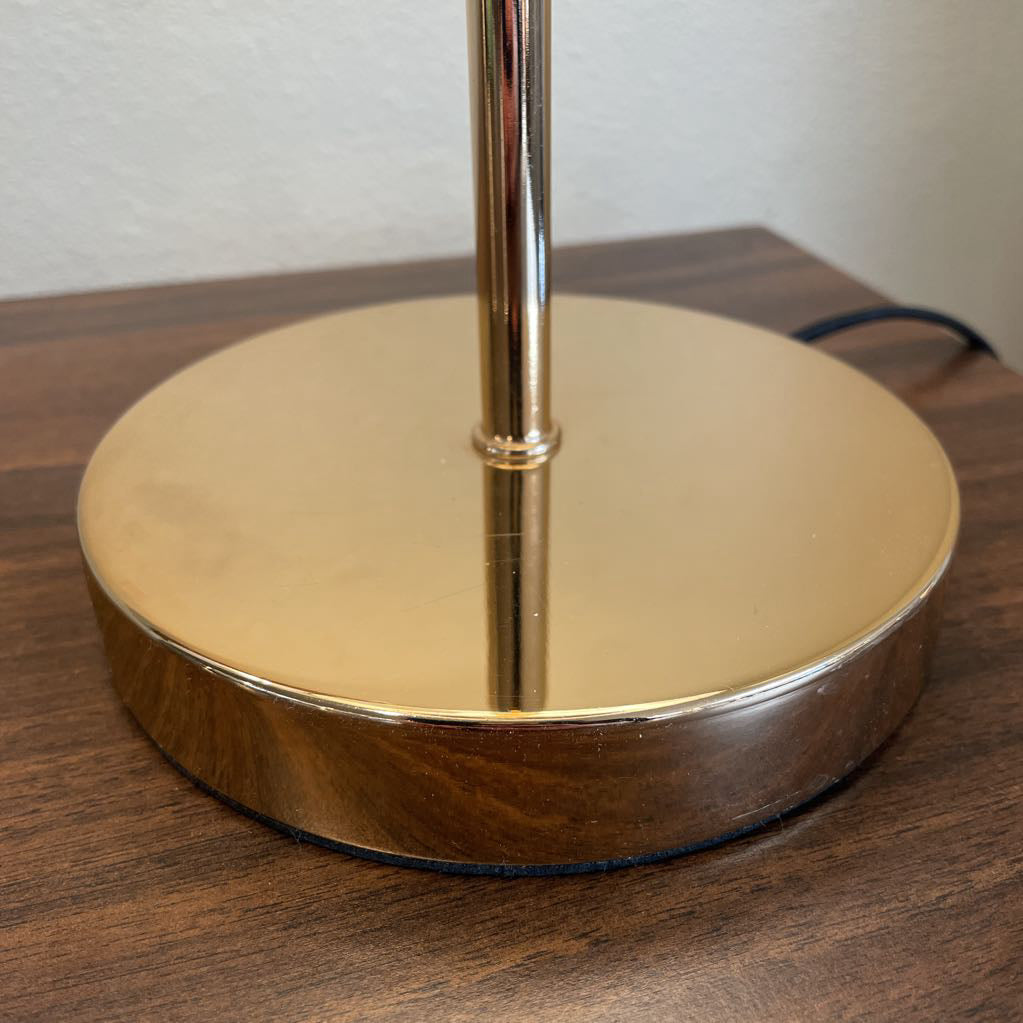 Gold base Small Table Lamp with Barrel Shade