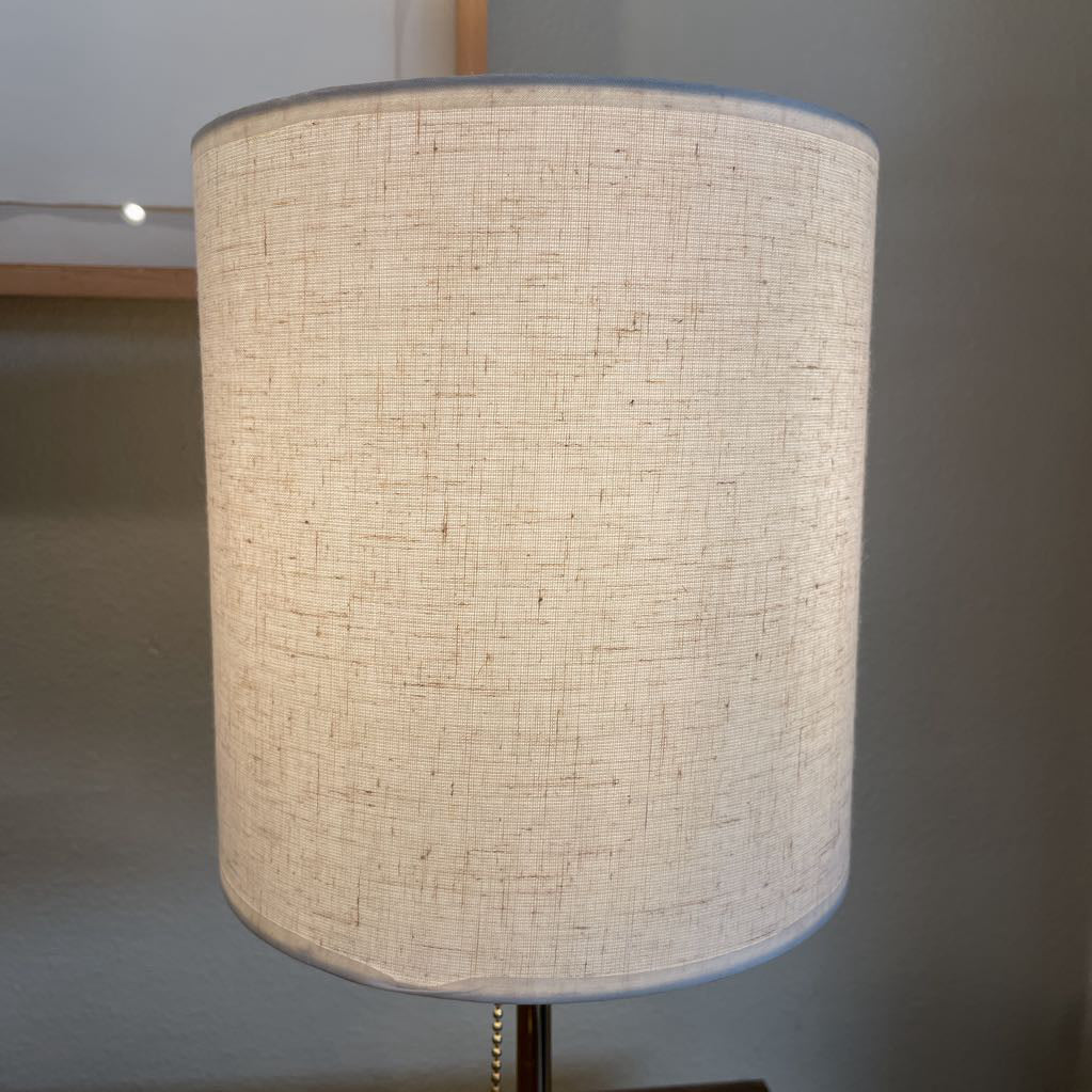 Gold base Small Table Lamp with Barrel Shade