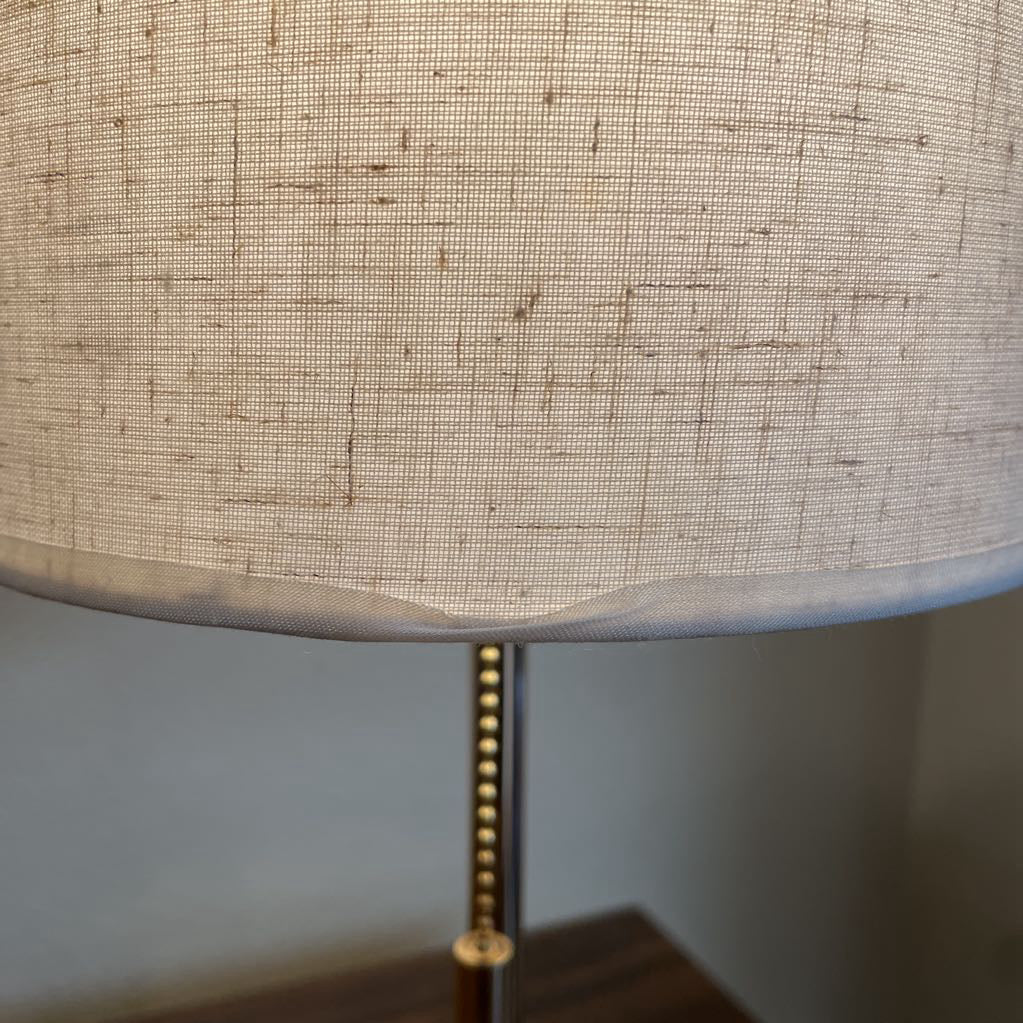 Gold base Small Table Lamp with Barrel Shade