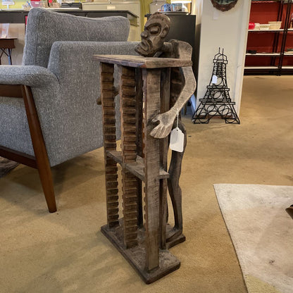 "Slender Man" Wooden CD Storage Rack UNIQUE FINDS