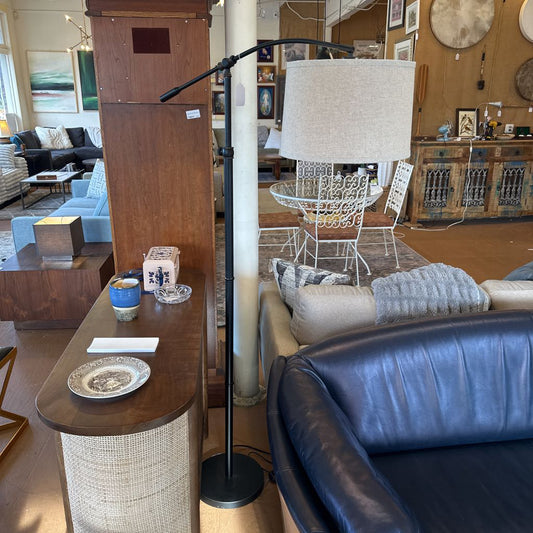 Linen Shade Arc Lamp LAMPS